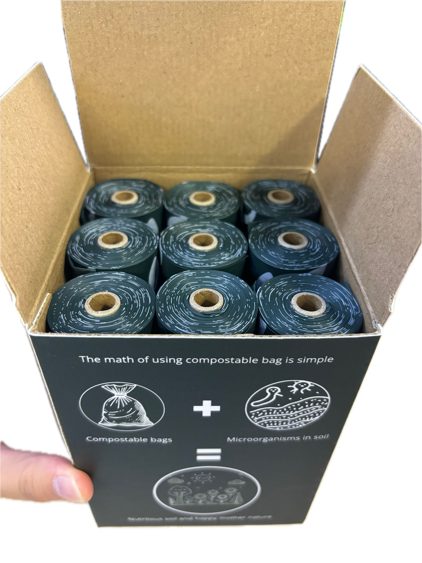 Porus 100% compostable poop bags - Plant based material